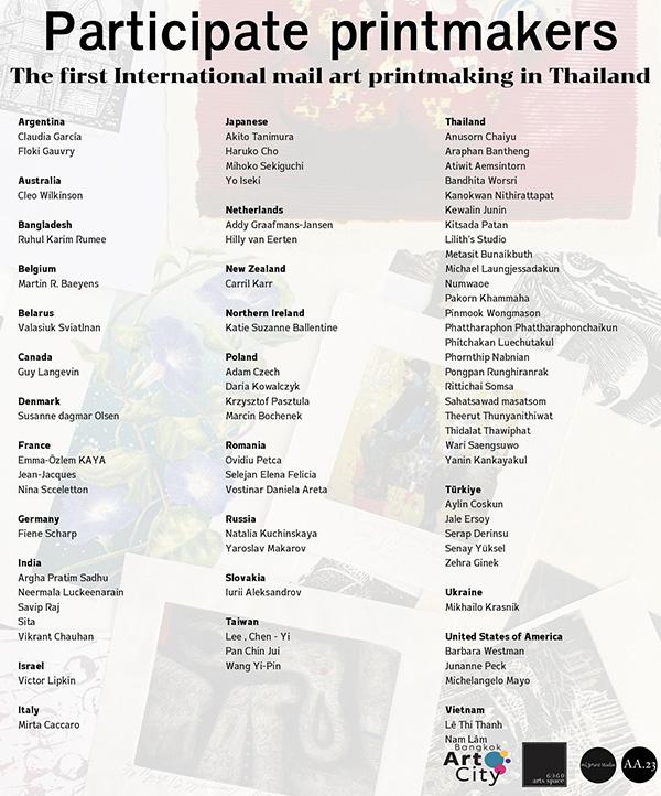 นิทรรศการภาพพิมพ์ "International mail art printmaking Exhibition 2023"