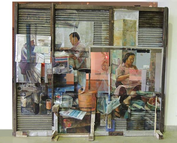 นิทรรศการ “จิตรกรรมผสมวัสดุกับการสะท้อนวิถีชีวิตเมือง : The Reflection of Urban Life through the Incorporation of Painting and Found Objects”