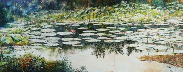 ราชินีแห่งสายน้ำ ขนาดภาพ 300 x 2000 cm. เทคนิค สีอะคริลิก เกรียง บน canvas ราชินีแห่งสายน้ำ ขนาดภาพ 300 x 2000 cm. เทคนิค สีอะคริลิก เกรียง บน canvas